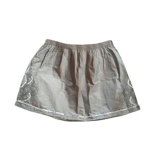 Gap Factory 100% Cotton Beaded Brown Mini Skirt